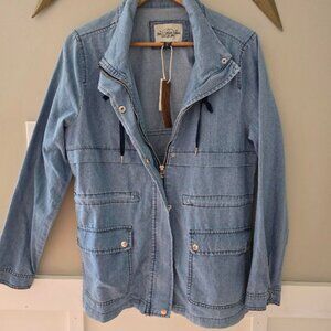 Ashley Vintage Charm Soft Shirt Denim Jacket Womens Large